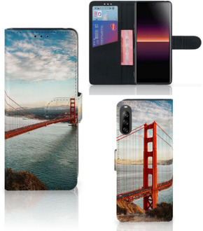 B2Ctelecom Smartphonehoesje met naam Sony Xperia L4 GSM Hoesje Golden Gate Bridge