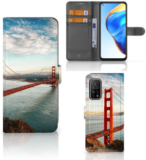 B2Ctelecom Smartphonehoesje met naam Xiaomi Mi 10T Pro | Mi 10T GSM Hoesje Golden Gate Bridge