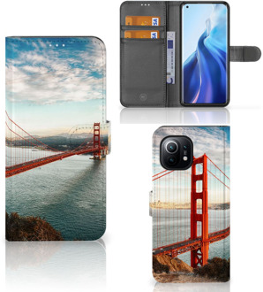 B2Ctelecom Smartphonehoesje met naam Xiaomi Mi 11 GSM Hoesje Golden Gate Bridge