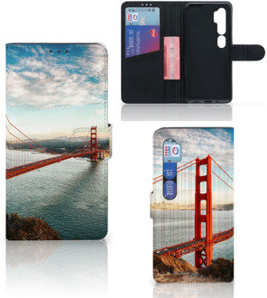 B2Ctelecom Smartphonehoesje met naam Xiaomi Mi Note 10 Pro GSM Hoesje Golden Gate Bridge