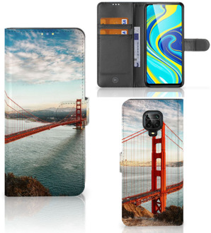 B2Ctelecom Smartphonehoesje met naam Xiaomi Redmi Note 9 Pro | Note 9S GSM Hoesje Golden Gate Bridge