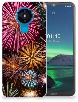 B2Ctelecom Smartphonehoesje Nokia 1.4 Smartphone hoesje Vuurwerk