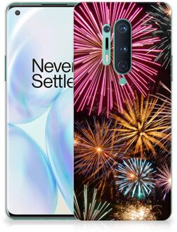 B2Ctelecom Smartphonehoesje OnePlus 8 Pro Smartphone hoesje Vuurwerk