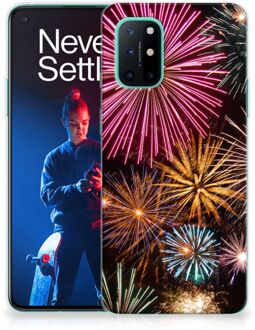 B2Ctelecom Smartphonehoesje OnePlus 8T Smartphone hoesje Vuurwerk