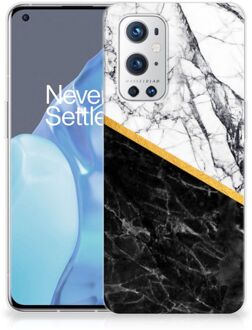 B2Ctelecom Smartphonehoesje OnePlus 9 Pro Smartphone hoesje Marble White Black