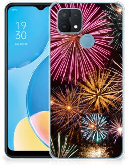 B2Ctelecom Smartphonehoesje OPPO A15 Smartphone hoesje Vuurwerk