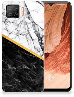 B2Ctelecom Smartphonehoesje OPPO A73 4G Smartphone hoesje Marble White Black