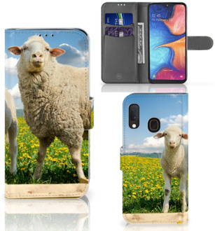 B2Ctelecom Smartphonehoesje Samsung A20e Schaap en Lammetje