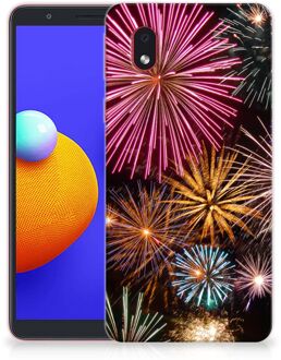 B2Ctelecom Smartphonehoesje Samsung Galaxy A01 Core Smartphone hoesje Vuurwerk