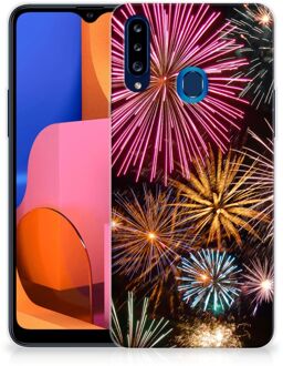 B2Ctelecom Smartphonehoesje Samsung Galaxy A20s Smartphone hoesje Vuurwerk