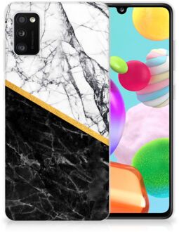 B2Ctelecom Smartphonehoesje Samsung Galaxy A41 Smartphone hoesje Marble White Black