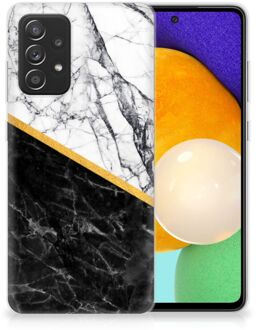 B2Ctelecom Smartphonehoesje Samsung Galaxy A52 (5G/4G) Smartphone hoesje Marble White Black