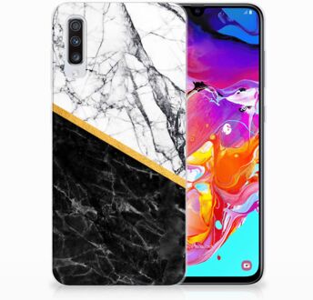 B2Ctelecom Smartphonehoesje Samsung Galaxy A70 Marble White Black