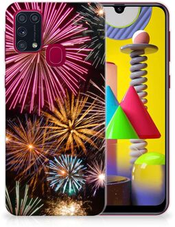 B2Ctelecom Smartphonehoesje Samsung Galaxy M31 Smartphone hoesje Vuurwerk