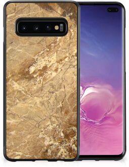 B2Ctelecom Smartphonehoesje Samsung Galaxy S10+ GSM Hoesje met Zwarte rand Marmer