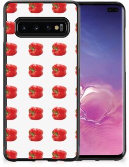 B2Ctelecom Smartphonehoesje Samsung Galaxy S10+ GSM Hoesje met Zwarte rand Paprika Red