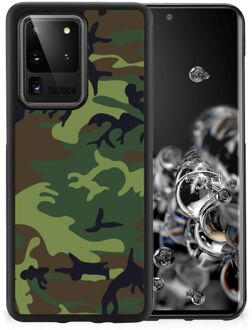 B2Ctelecom Smartphonehoesje Samsung Galaxy S20 Ultra GSM Hoesje met Zwarte rand Camouflage