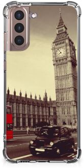 B2Ctelecom Smartphonehoesje Samsung Galaxy S21 Plus Telefoon Hoesje met doorzichtige rand Londen City