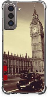 B2Ctelecom Smartphonehoesje Samsung Galaxy S21 Telefoon Hoesje met doorzichtige rand Londen City