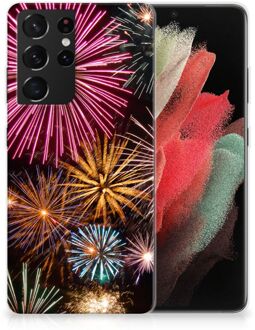 B2Ctelecom Smartphonehoesje Samsung Galaxy S21 Ultra Smartphone hoesje Vuurwerk