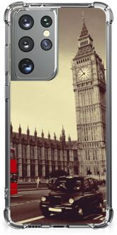 B2Ctelecom Smartphonehoesje Samsung Galaxy S21 Ultra Telefoon Hoesje met doorzichtige rand Londen City