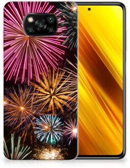 B2Ctelecom Smartphonehoesje Xiaomi Poco X3 Smartphone hoesje Vuurwerk