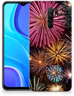 B2Ctelecom Smartphonehoesje Xiaomi Redmi 9 Smartphone hoesje Vuurwerk