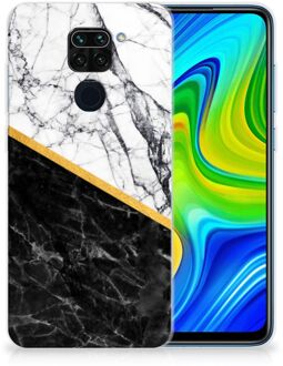 B2Ctelecom Smartphonehoesje Xiaomi Redmi Note9 Smartphone hoesje Marble White Black