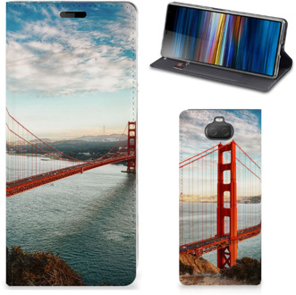 B2Ctelecom Sony Xperia 10 Book Cover Golden Gate Bridge