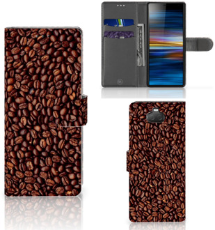 B2Ctelecom Sony Xperia 10 Book Cover Koffiebonen