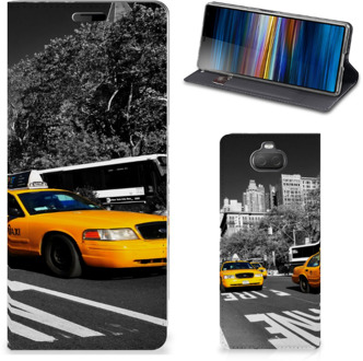 B2Ctelecom Sony Xperia 10 Book Cover New York Taxi