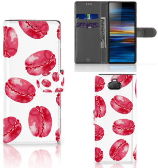 B2Ctelecom Sony Xperia 10 Book Cover Pink Macarons