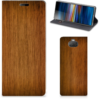 B2Ctelecom Sony Xperia 10 Book Wallet Case Donker Hout