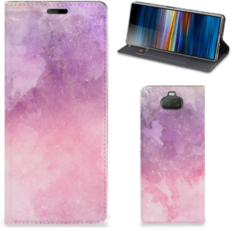 B2Ctelecom Sony Xperia 10 Bookcase Pink Purple Paint