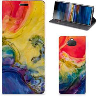 B2Ctelecom Sony Xperia 10 Bookcase Watercolor Dark