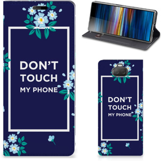 B2Ctelecom Sony Xperia 10 Design Case Flowers Blue DTMP