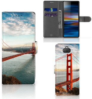 B2Ctelecom Sony Xperia 10 Flip Cover Golden Gate Bridge