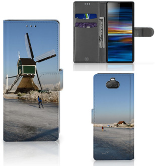 B2Ctelecom Sony Xperia 10 Flip Cover Schaatsers Friesland