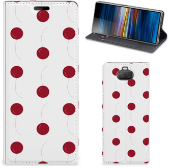 B2Ctelecom Sony Xperia 10 Flip Style Cover Cherries