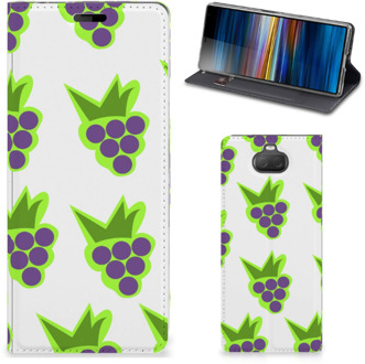 B2Ctelecom Sony Xperia 10 Flip Style Cover Druiven