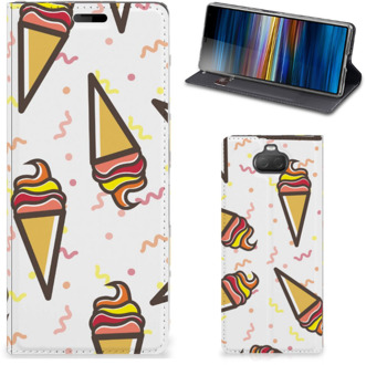 B2Ctelecom Sony Xperia 10 Flip Style Cover Icecream