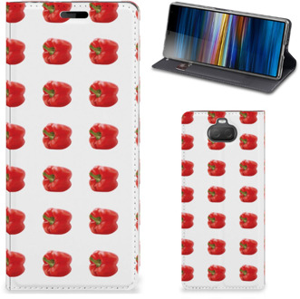 B2Ctelecom Sony Xperia 10 Flip Style Cover Paprika Red