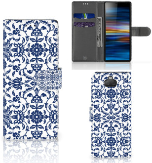 B2Ctelecom Sony Xperia 10 Hoesje Flower Blue