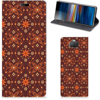 B2Ctelecom Sony Xperia 10 Hoesje met Magneet Batik Brown