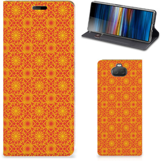 B2Ctelecom Sony Xperia 10 Hoesje met Magneet Batik Orange