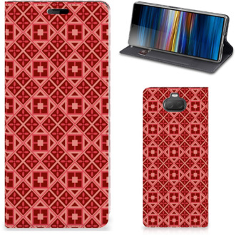 B2Ctelecom Sony Xperia 10 Hoesje met Magneet Batik Red