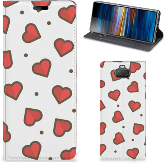 B2Ctelecom Sony Xperia 10 Hoesje met Magneet Hearts