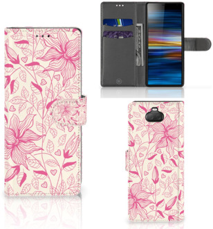 B2Ctelecom Sony Xperia 10 Hoesje Pink Flowers