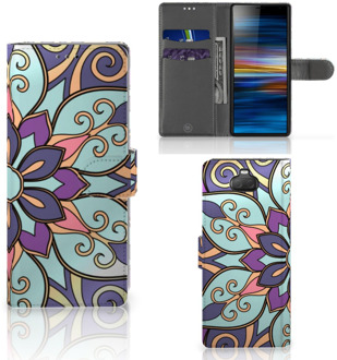 B2Ctelecom Sony Xperia 10 Hoesje Purple Flower