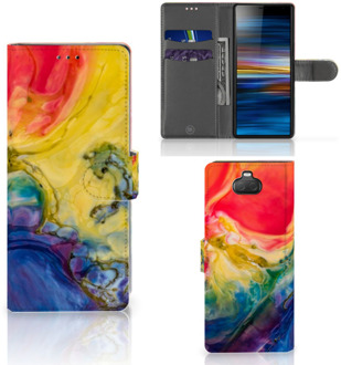 B2Ctelecom Sony Xperia 10 Hoesje Watercolor Dark